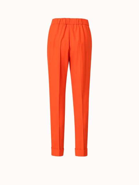 Womens Pants  High Sport Kick Cotton-Blend Cropped Pants Orange — Arcistock
