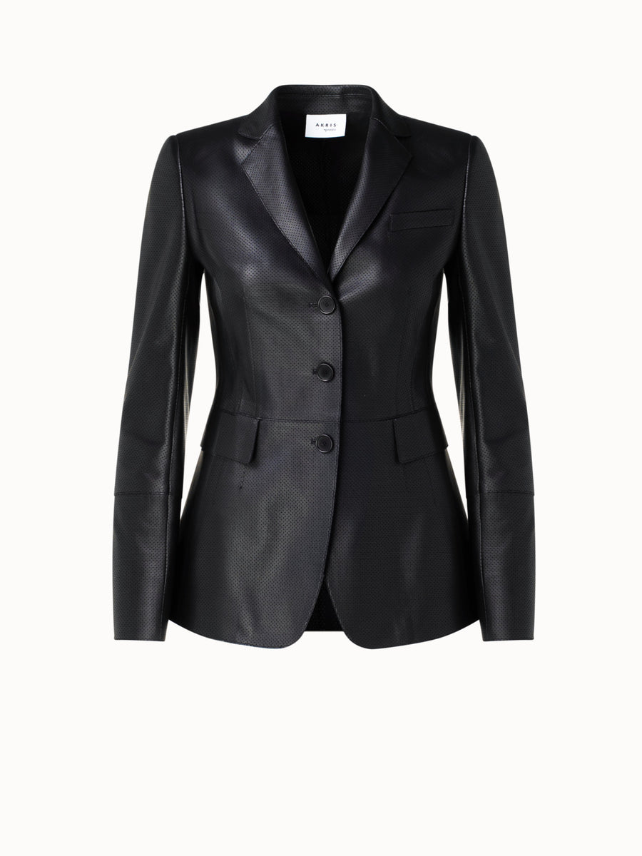 Akris® Official – Perforated Leather Blazer