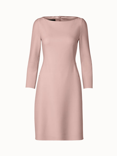 Sleeveless Round Neck Double Face Wool Sheath Dress