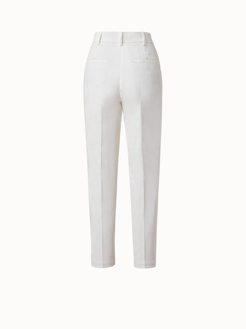 White Dyed Knit Boot Cut Trouser – SAFAROVA