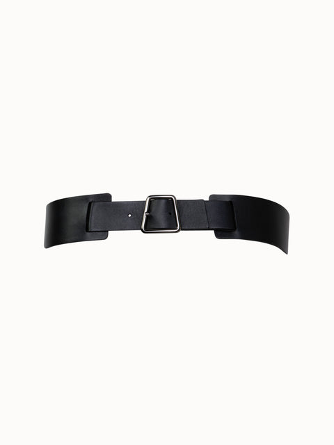 Trapezoid Cut Out Leather Belt