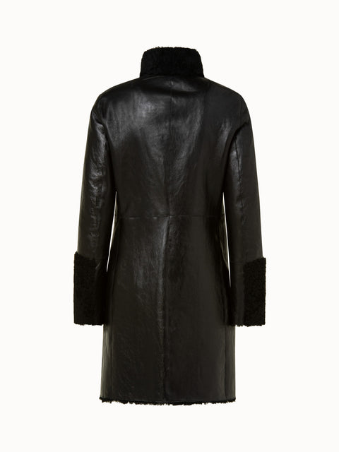 #7192CHAR Reversible Shearling Coat $500