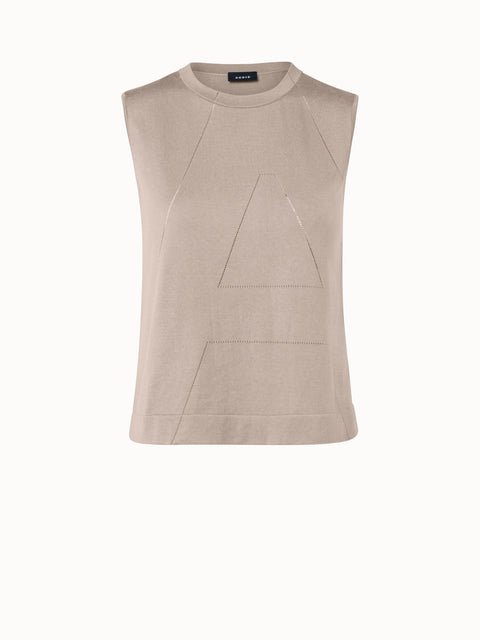 Fitted Silk Stretch V-Neck Tank Top