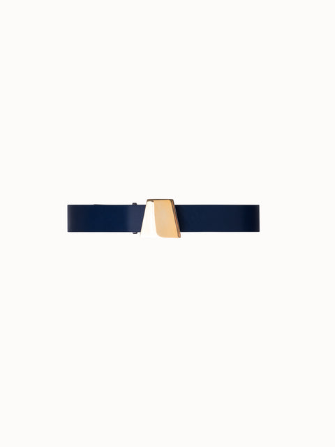 Working Ways :: Greige, Navy, & Buckle Belt - Color & Chic