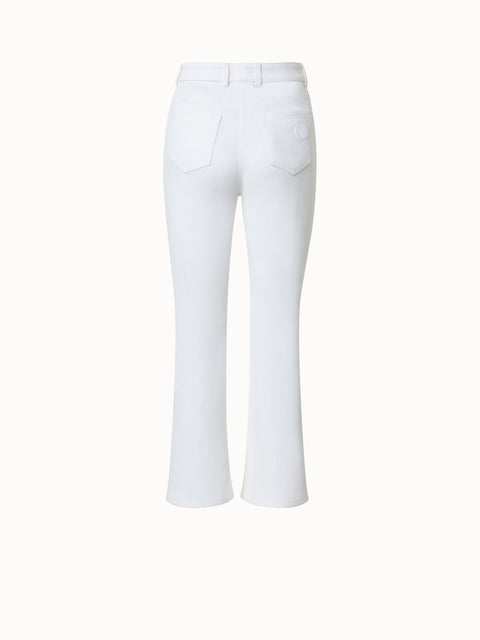 Tapered Cotton Stretch Satin Pants