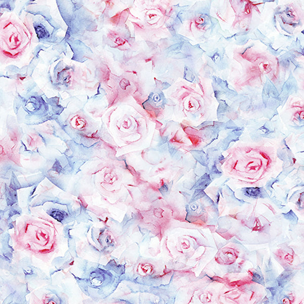 Buy Discount Fox Watercolor Pink Blue Flowers Vinyl Backdrop Foxbackdrop