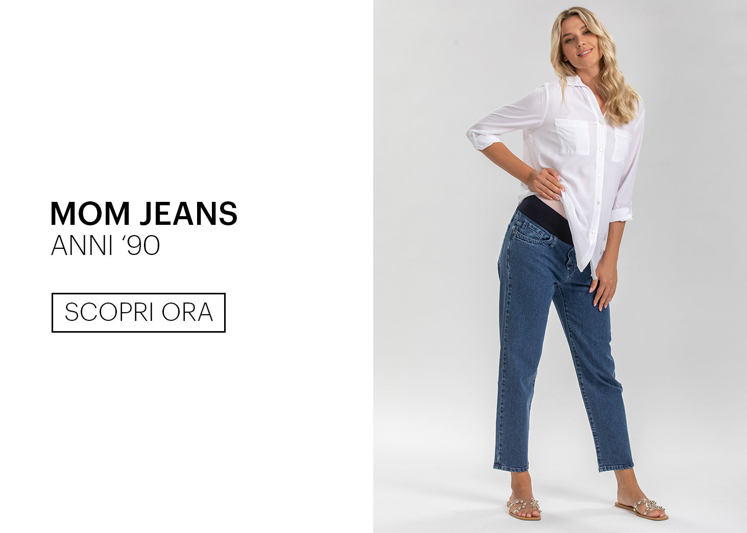 Jeans premaman mom fit