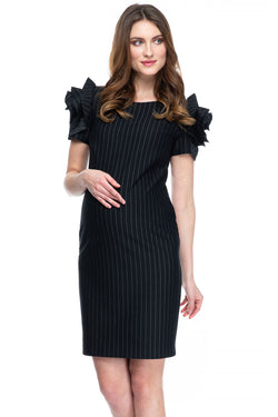 pinstripe sheath dress