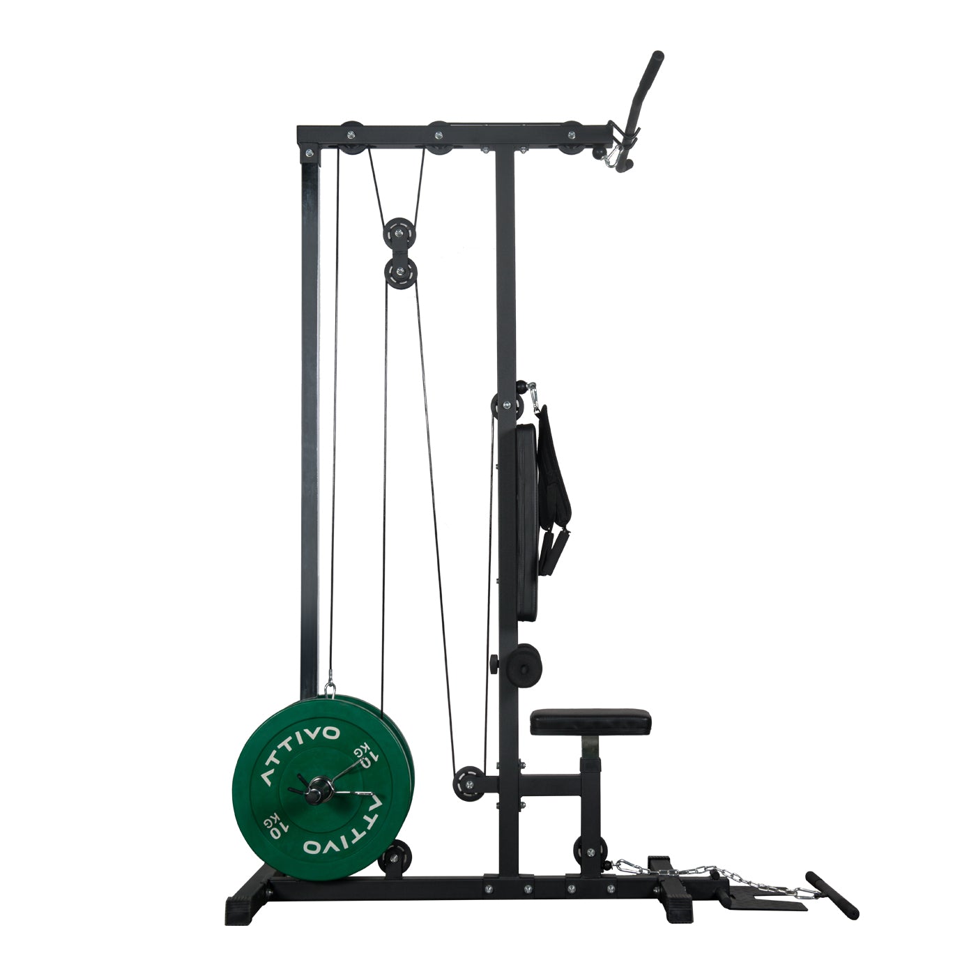 Straight Lat Pull Down Bar Attachment With Handles - 50cm