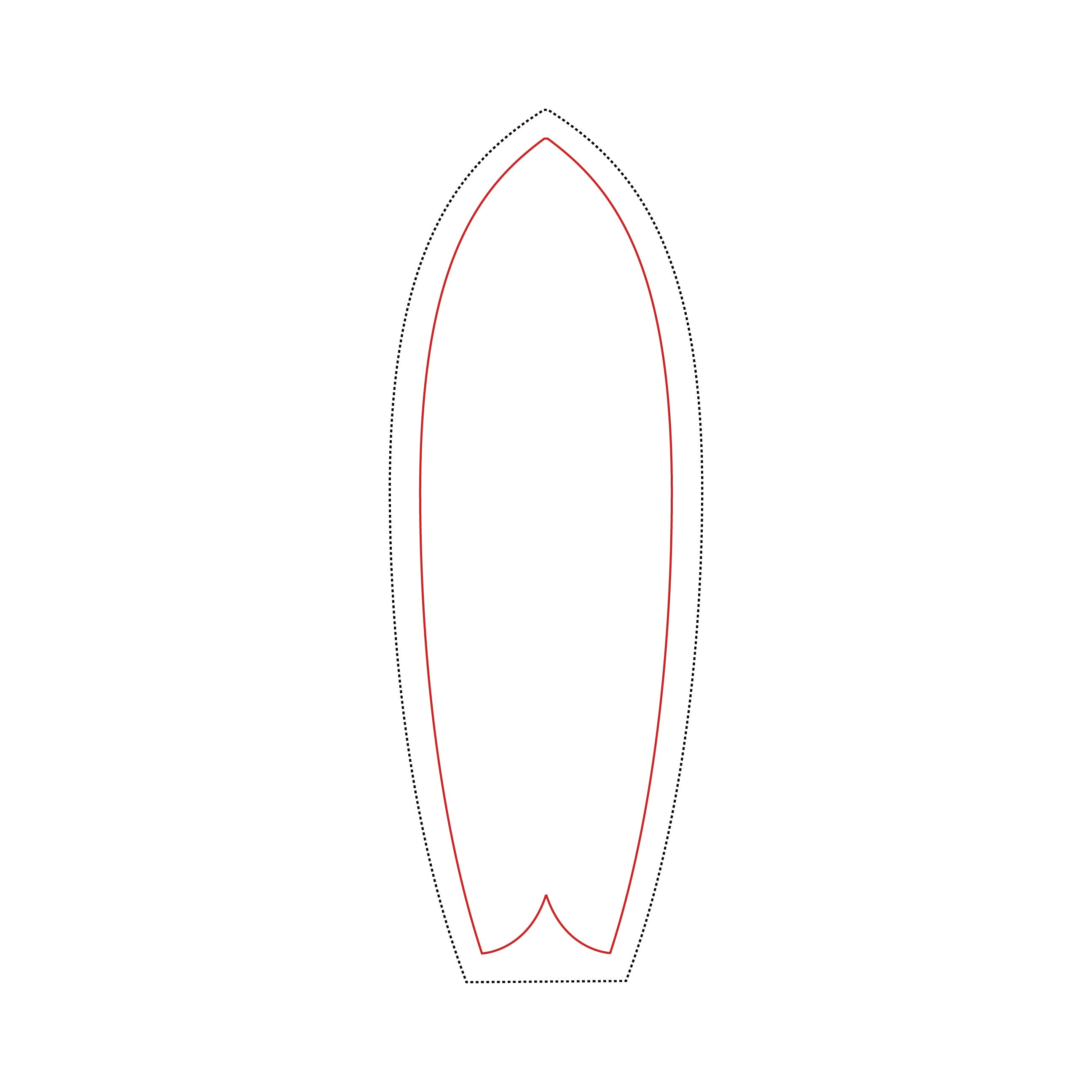 Free Printable Surfboard Template Printable - Minimalist Blank Printable