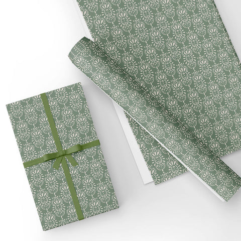 Custom Gift Wrapping Paper Sheets for Birthday, Christmas - Boho Fern Leaf  in Green – WrapaholicGifts