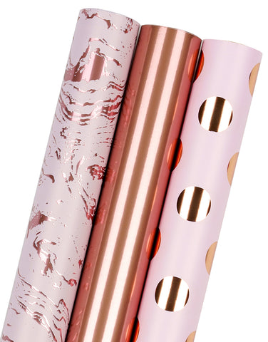 WRAPAHOLIC Christmas Wrapping Paper Roll - Rose Gold Tree and Grey Deer  Design with Metallic Foil Shine - 4 Rolls - 30 Inch X 120 Inch Per Roll :  : Health & Personal Care
