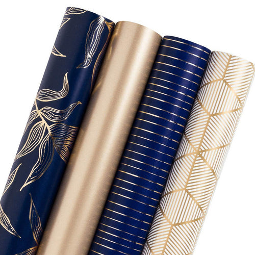 navy chevron wrapping paper