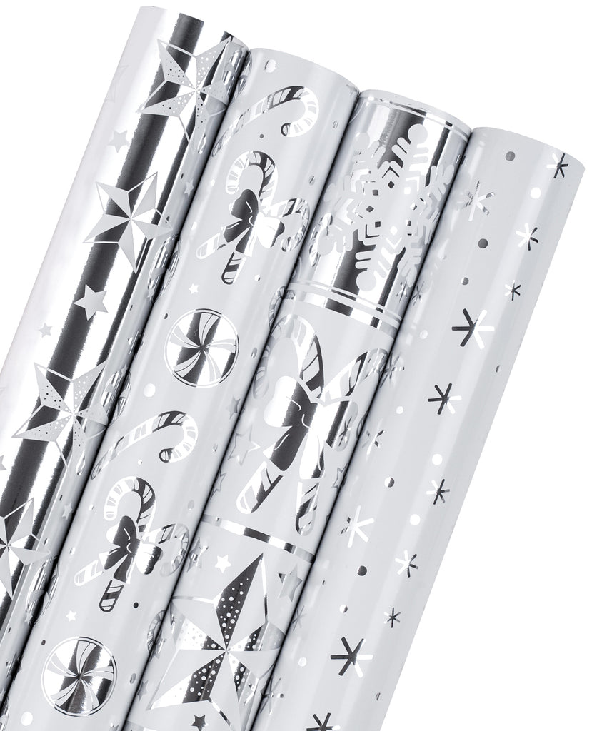 silver foil wrapping paper