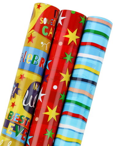 WRAPAHOLIC Black Wrapping Paper Roll - Mini Roll - 17 Inch X 16.5 Feet -  Solid Color Paper for Birthday, Holiday, Wedding, Baby Shower