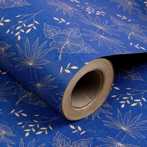 Blue Kraft Wrapping Paper —