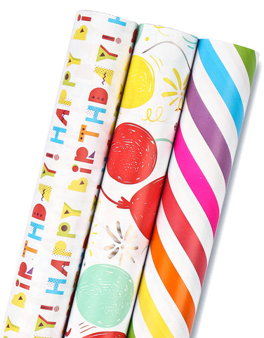 Kraft Wrapping Paper Roll - Birthday-Letters Design for All Occasions –  WrapaholicGifts