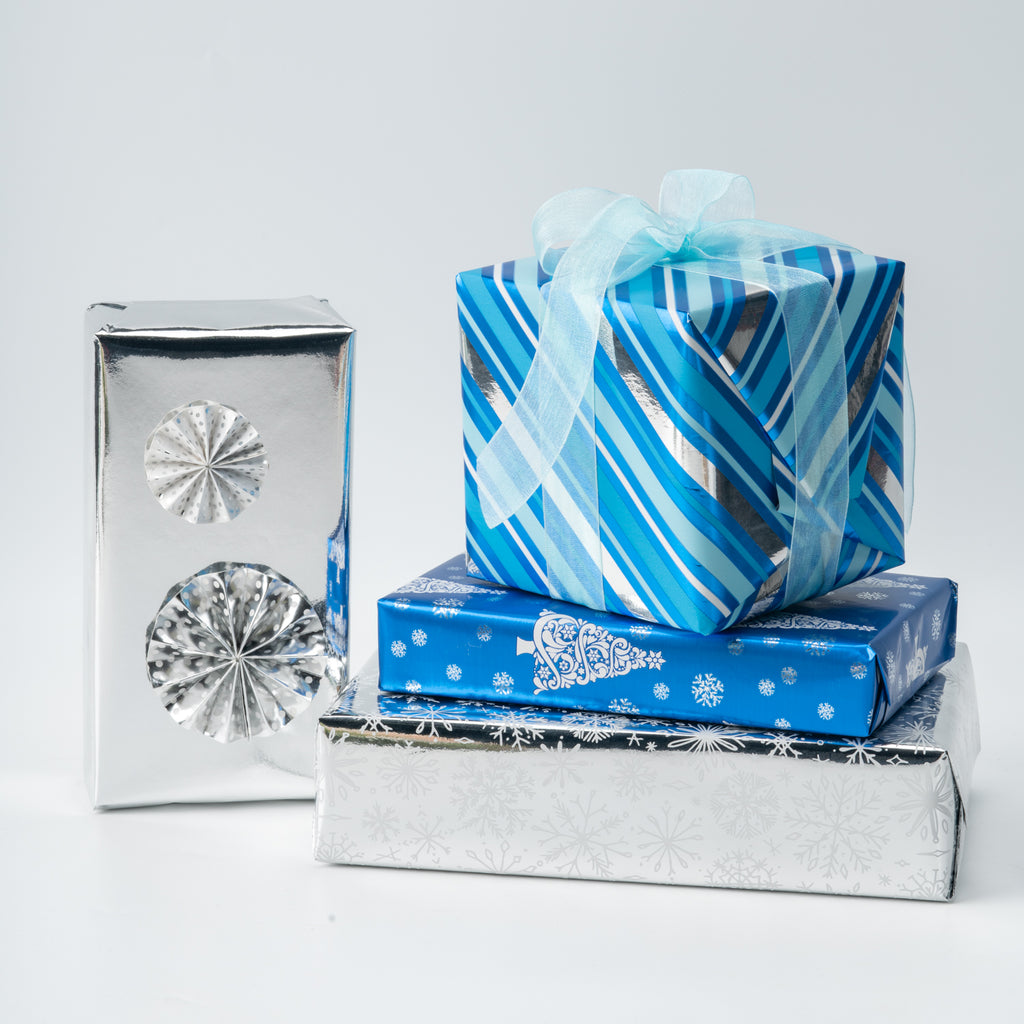 silver foil wrapping paper