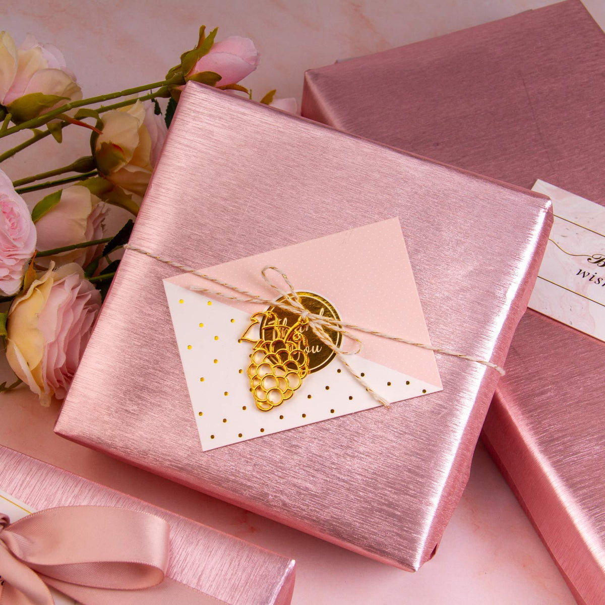 rose gold gift wrapping paper