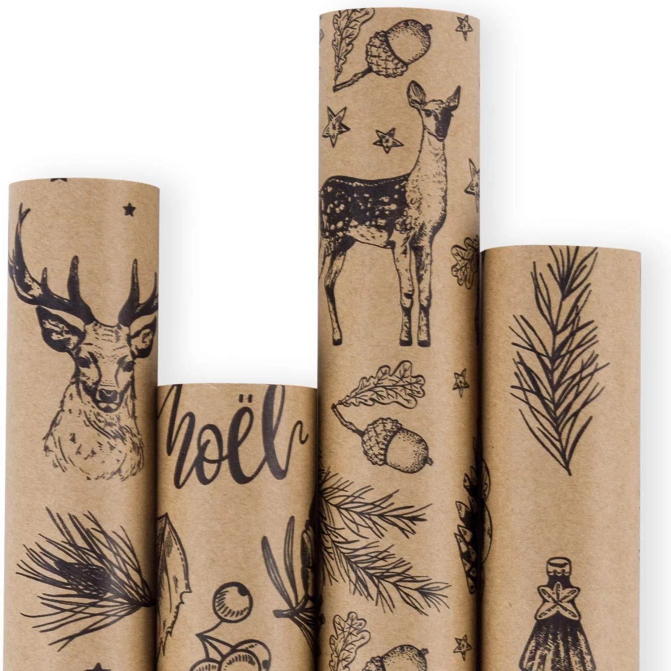 kraft christmas wrapping paper