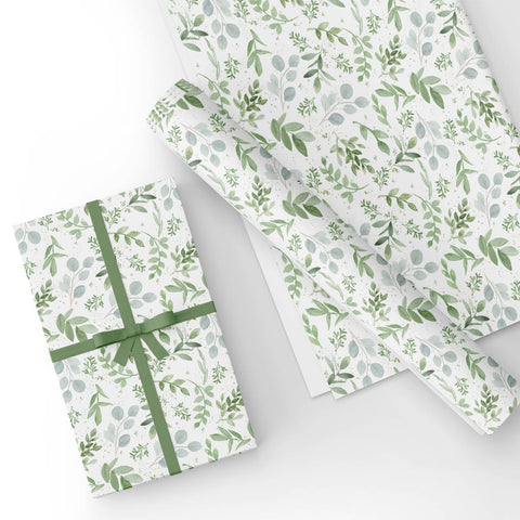 Custom Watercolor Floral Tissue Paper Sheets