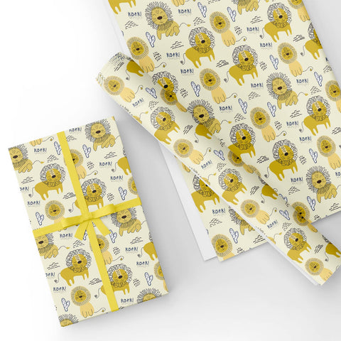 Personalized Wrapping Paper Sheets for Boy, Kids, Child, Birthday, Baby  Shower - Cute Dinosaur Pale Yellow – WrapaholicGifts