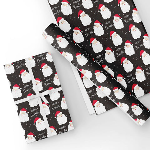 Black and White Christmas Wrapping Paper - Little Dog Paper Company