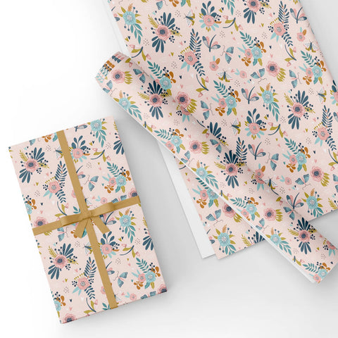 SALE!! Stock Shoppe: Buttercup Floral Gift Wrap Sheets - WH