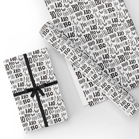 Black & White Garden — Rich Plus Gift Wrapping Paper Wholesale