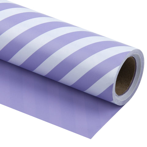 Diagonal Stripe Gift Wrapping Paper, Reversible, Black 30” x33