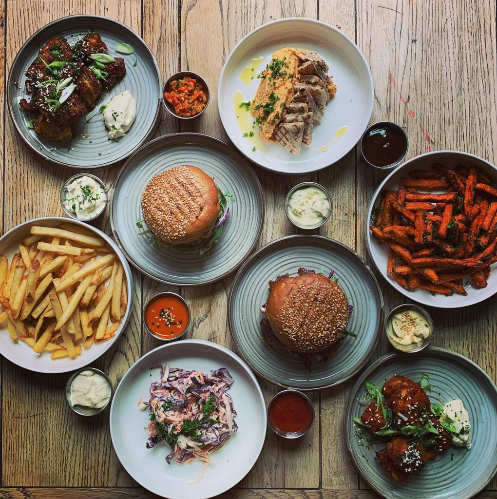 Roundhill-Vegan-Restaurant-burger-fries-coleslaw