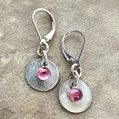 Pink Tourmaline Earrings