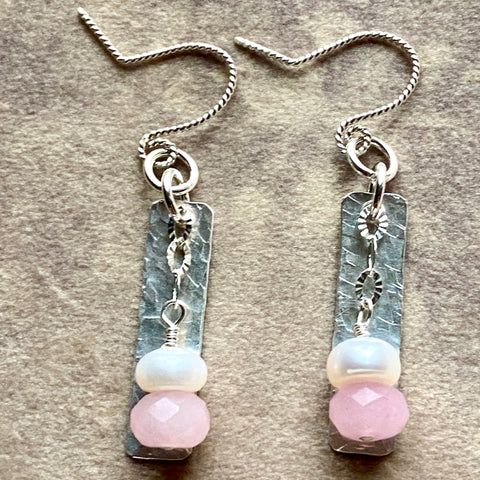 Pink Jade Earrings