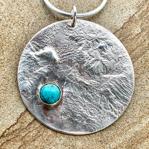 Turquoise and Silver Pendant