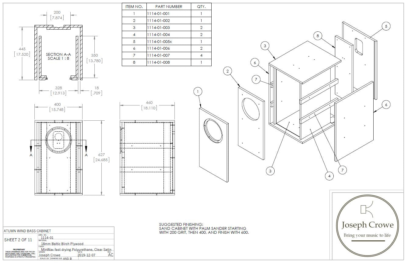 Bass Cabinet Speaker Plans Seas Fa22rcz Joseph Crowe