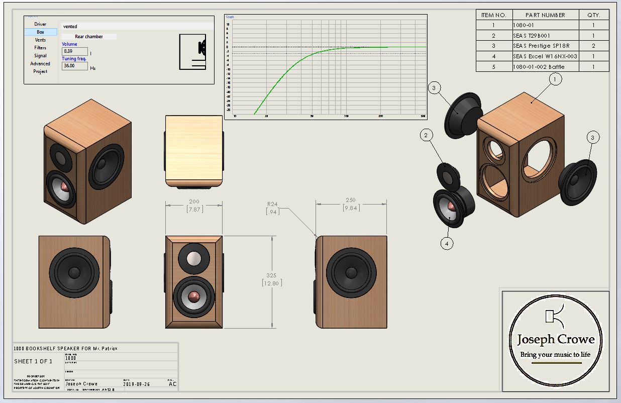 Flat Pack Speaker Cabinet For Mr Patrick Joseph Crowe