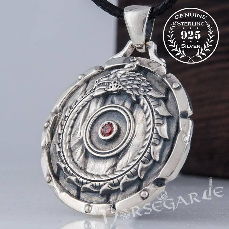 A marvelous manifestation of strength Silver Viking Shield Pendant with  Gemstone TPD1326 Jewerly