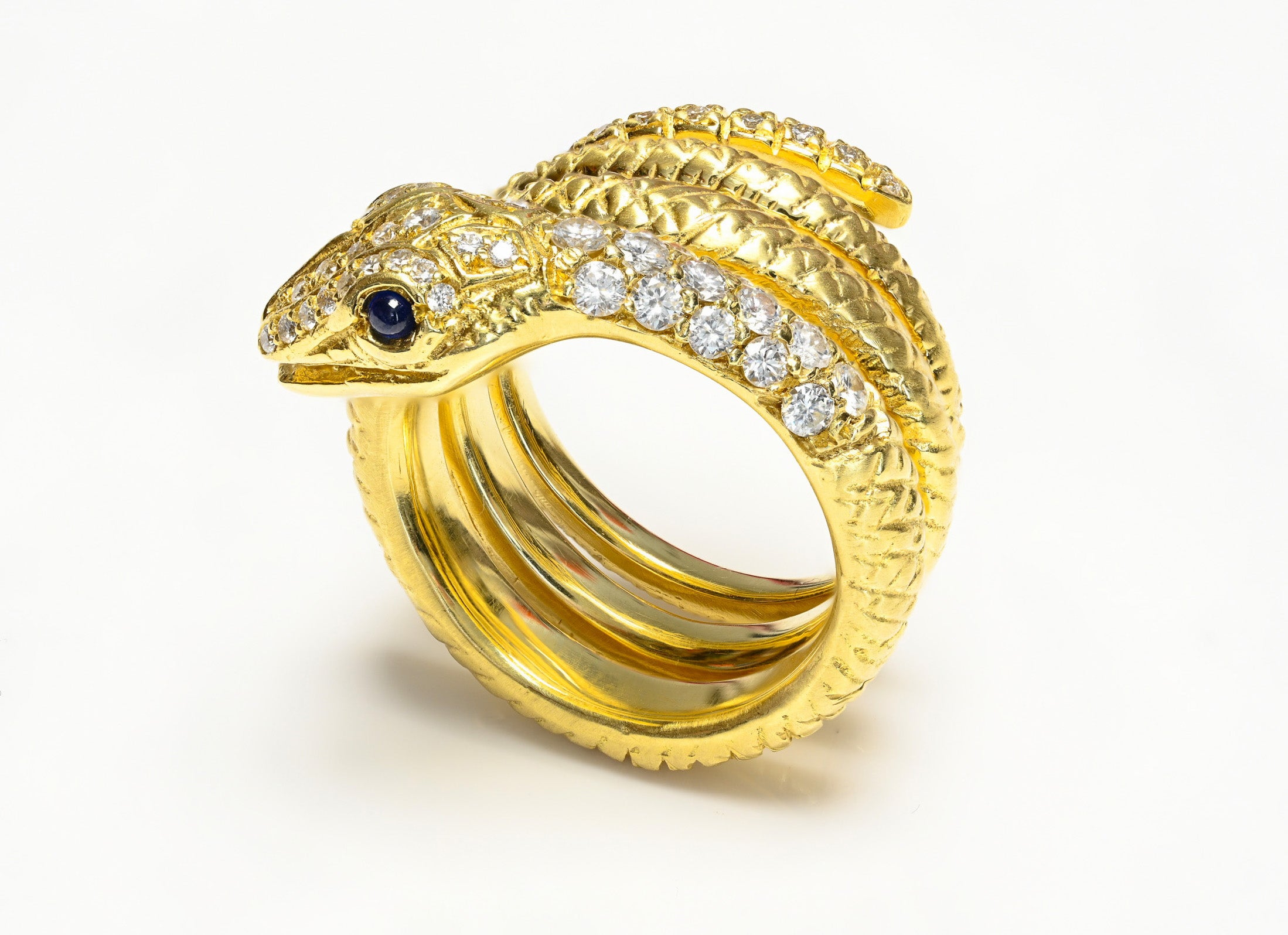 diamond snake ring gold