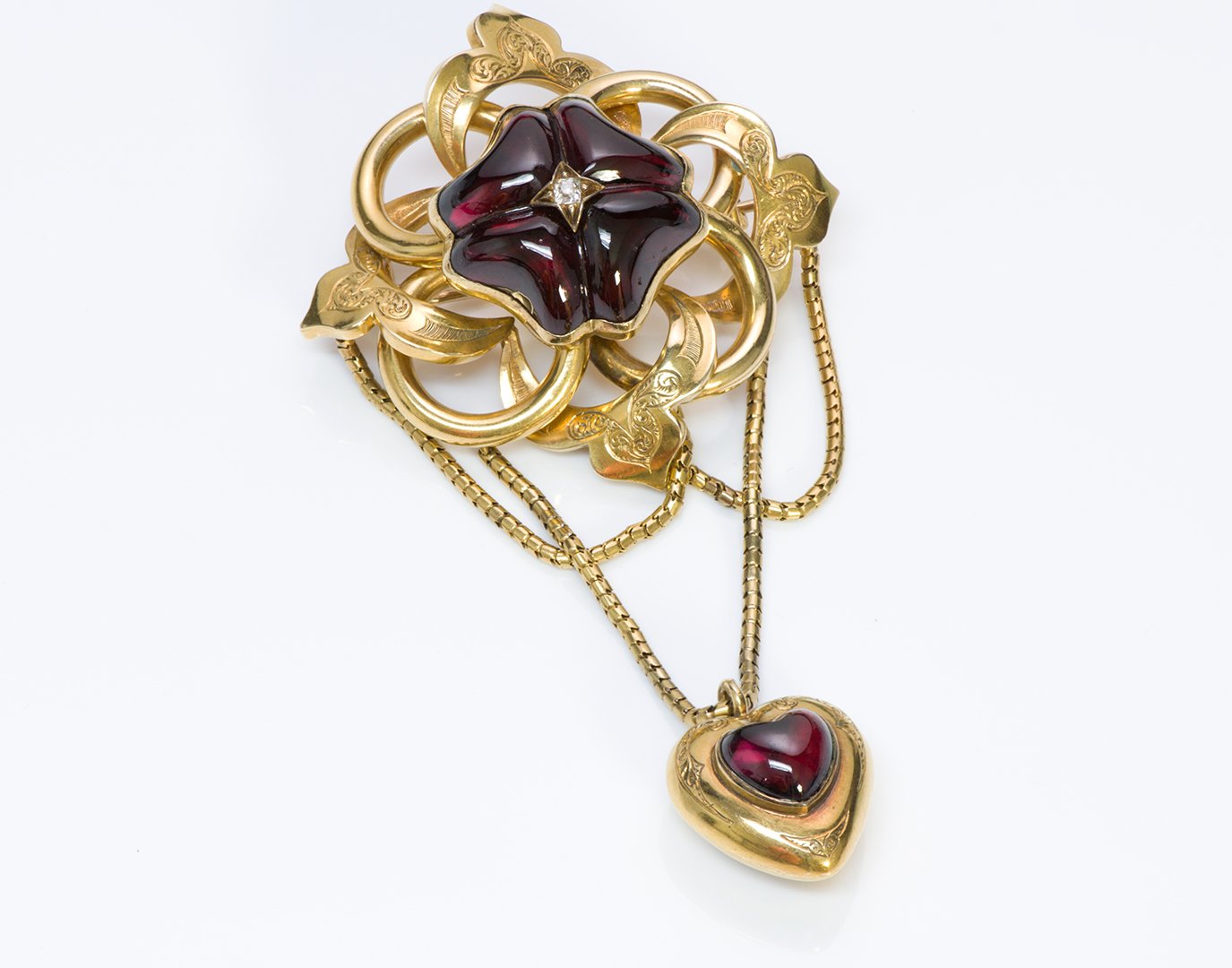 garnet gold jewelry 