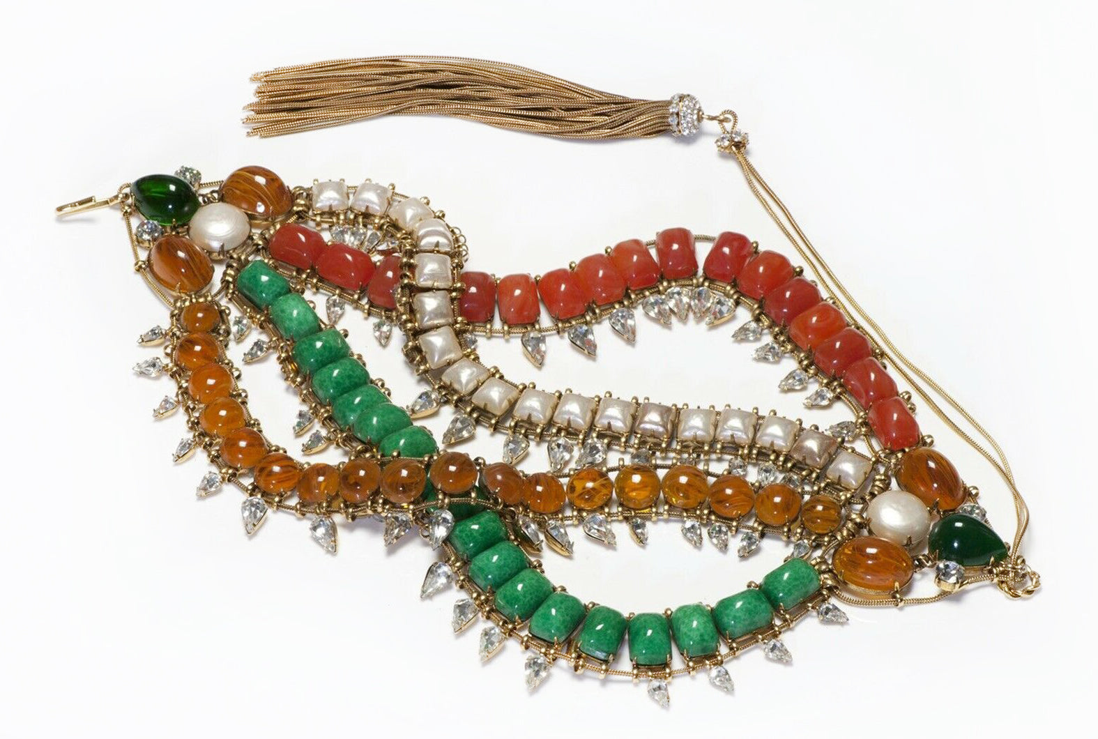 iradj-moini-yellow-green-glass-crystal-pearl-collar-tassel-necklace