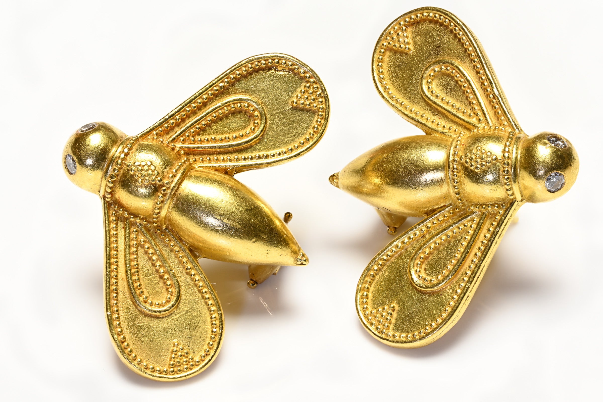 dimond earrings gold