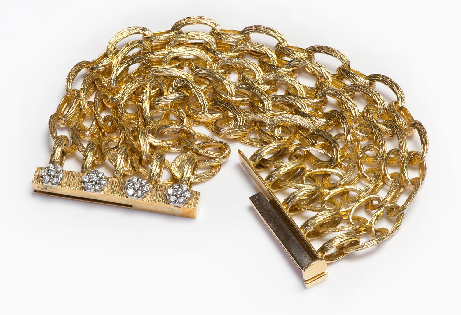 18k-yellow-gold-diamond-multi-strand-chain-bracelet