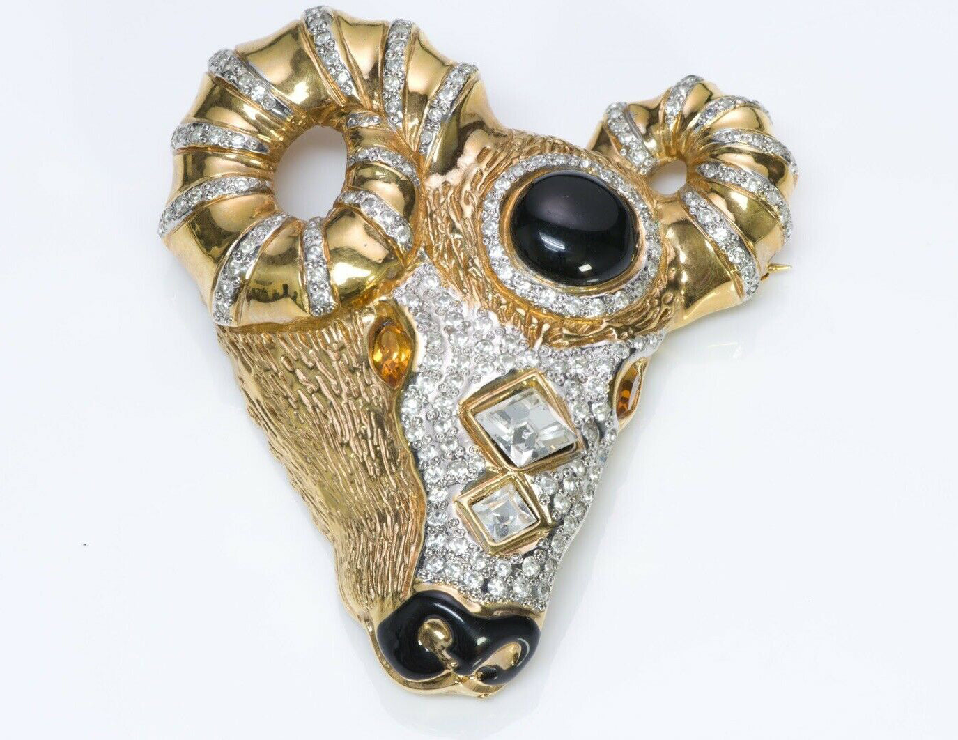 valentino-couture-enamel-crystal-ram-brooch