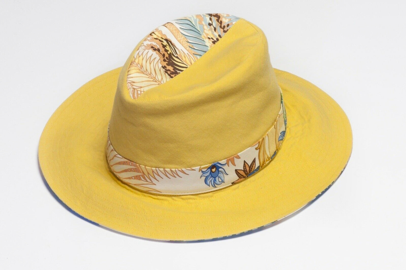hermes-paris-yellow-cotton-silk-blend-women-s-fedora-hat