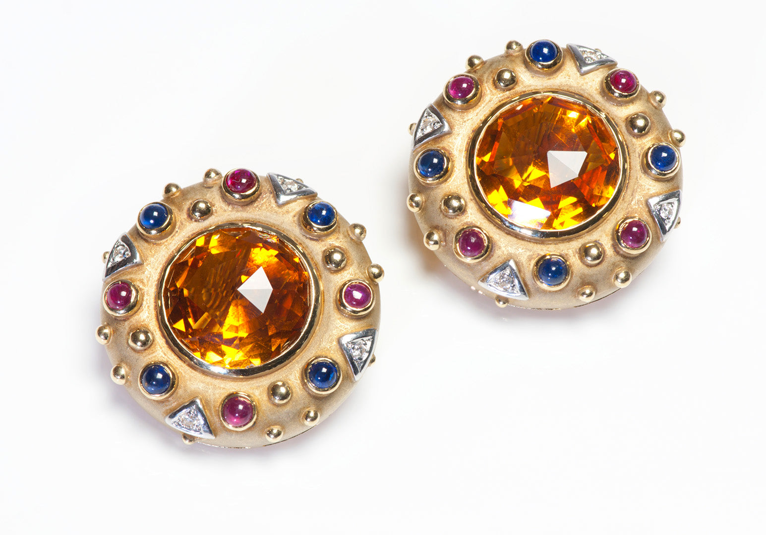 gold-citrine-diamond-sapphire-ruby-earrings