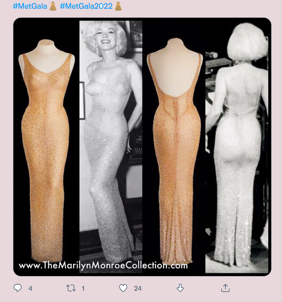 Kim Kardashian dress Marilyn Monroe at the Met Gala NY