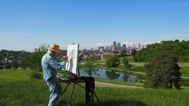 man painting 