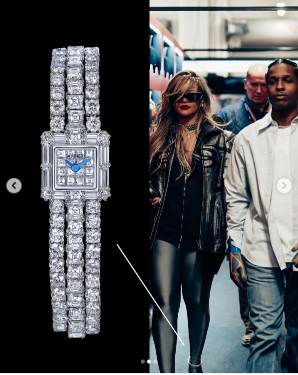 Rihanna Dazzles With a Lavish Diamond Ankle Watch