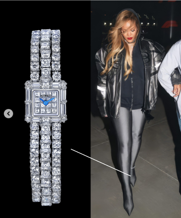 Rihanna Dazzles Lavish Diamond Ankle Watch – Worth A Fortune!