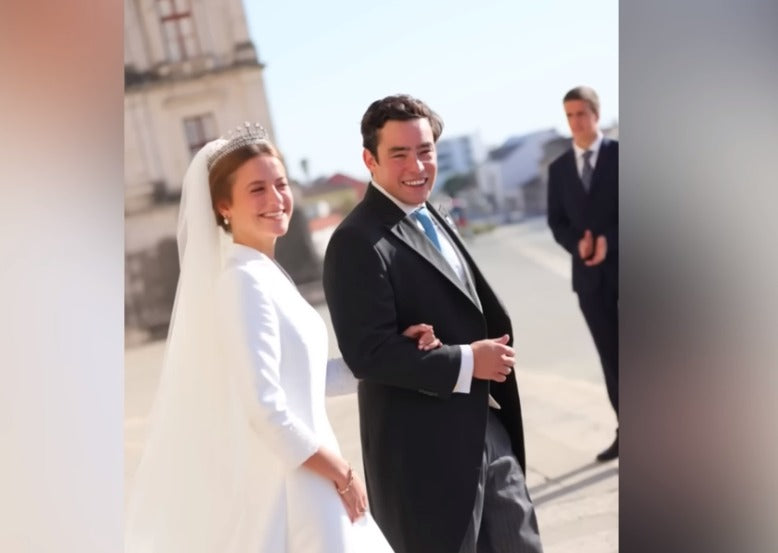 The Duchess of Coimbra and Duarte de Souza Araujo Martins during their wedding